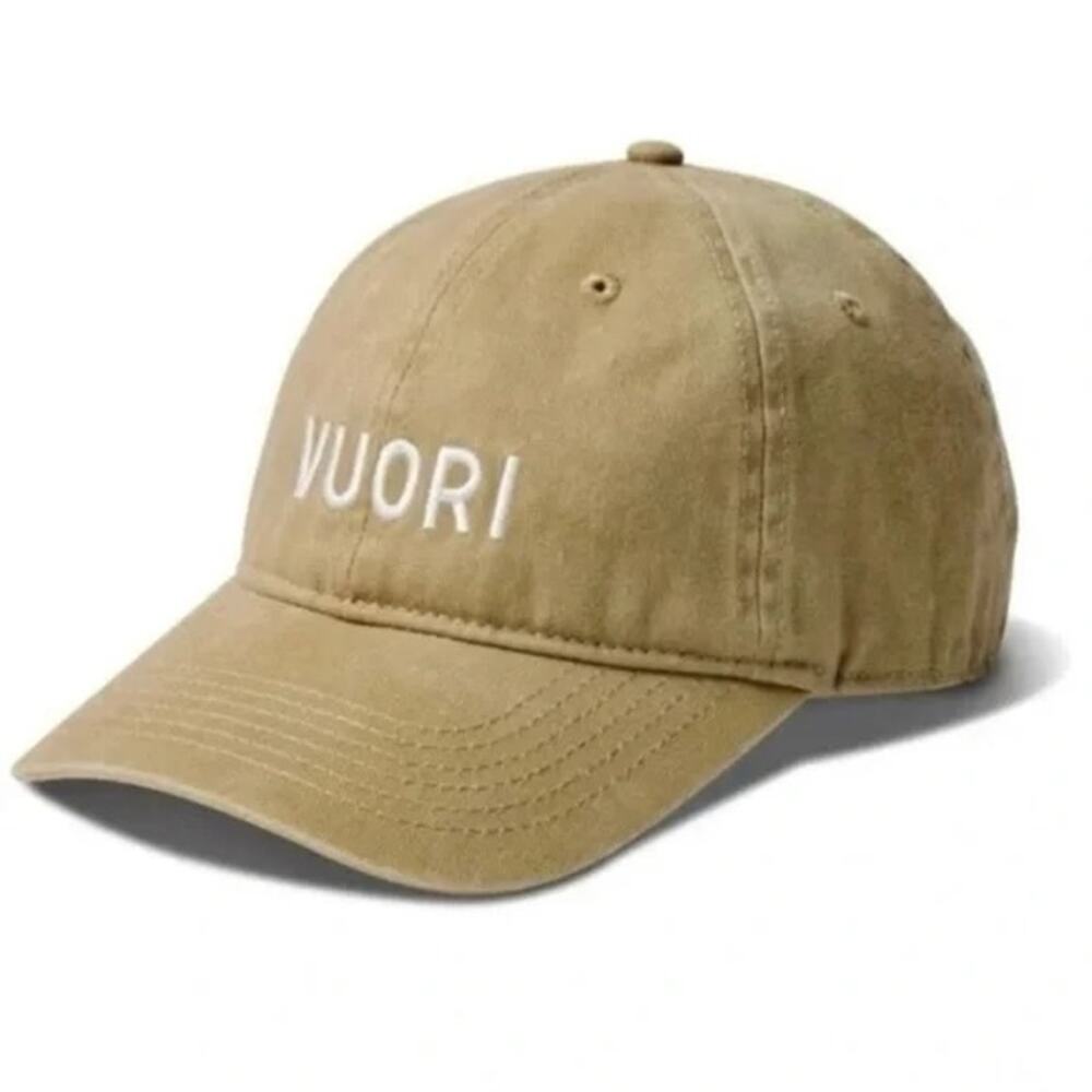 Vuori Khaki/Tan Baseball Cap with White Logo
